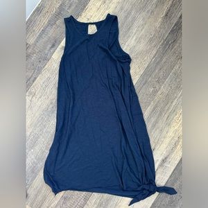 Navy knotted coverup
